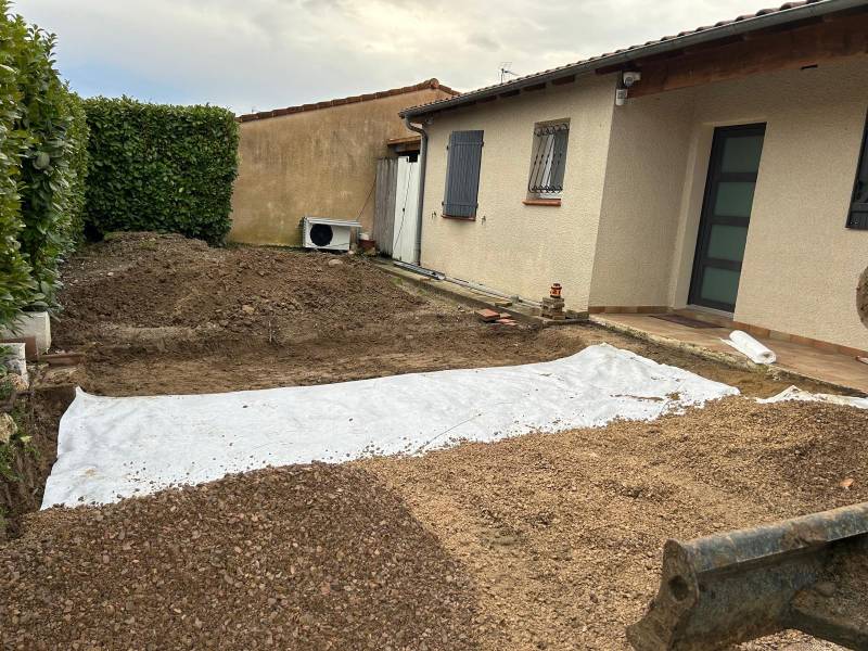 Terrassement mini pelle à Toulouse